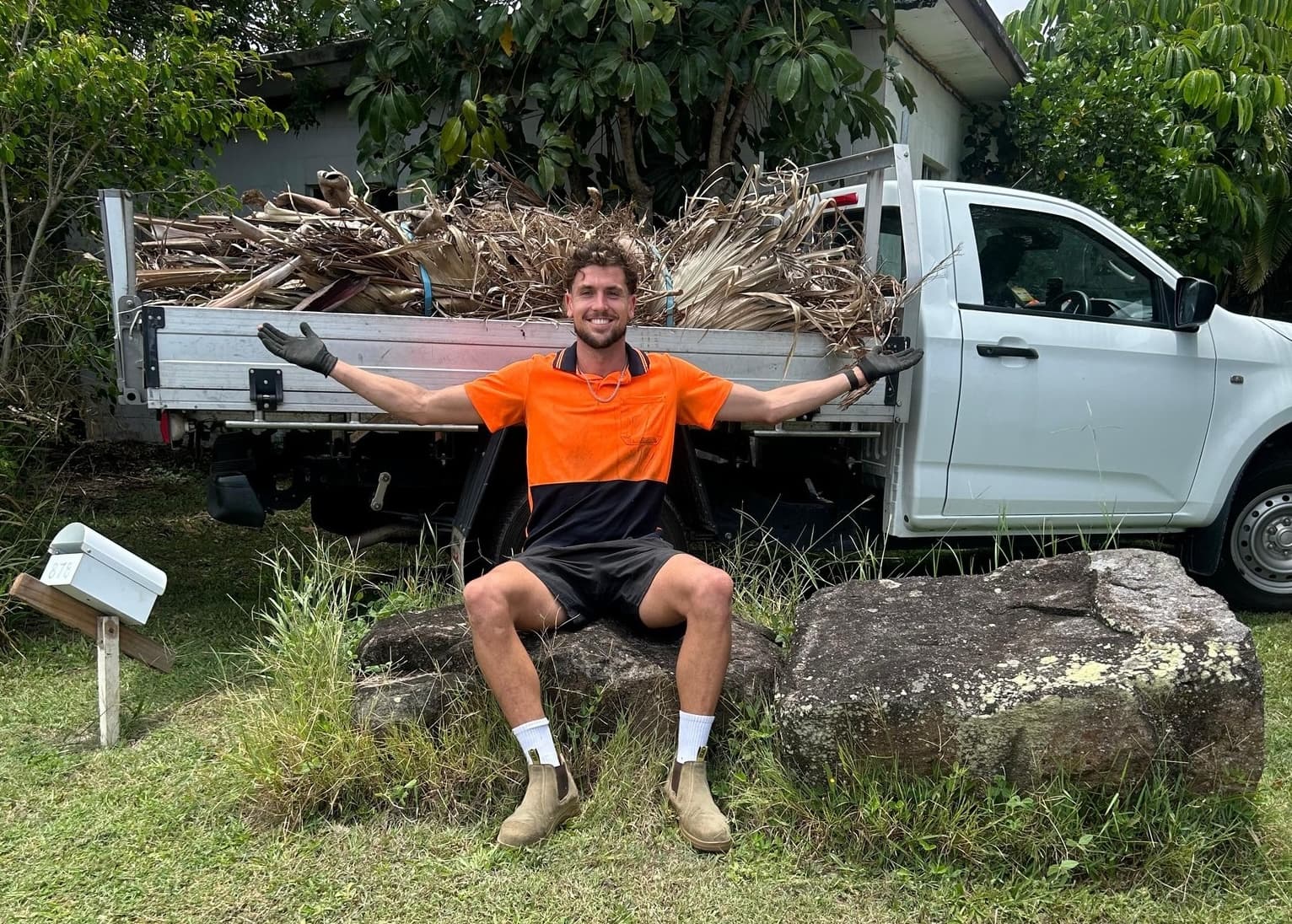 Pickup Pals team member with loaded truck